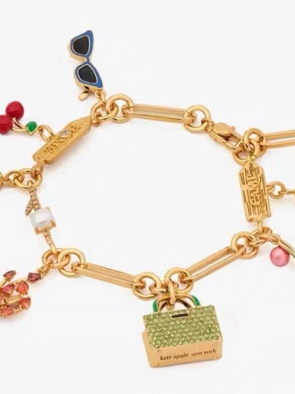 NWOT Kate Spade Gold Sweet
Treasures Charm Bracelet - Picture 1 of 16